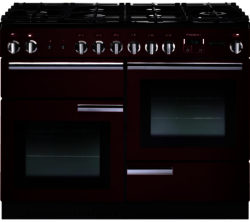 RANGEMASTER  Professional 110 Gas Range Cooker - Cranberry & Chrome